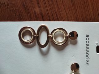 Collana lunga con doppio cerchio oro