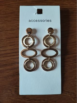 Collana lunga con doppio cerchio oro