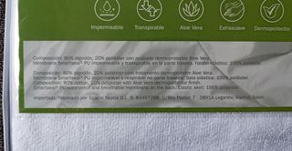 Protector colchón con aloe vera de 135 (NUEVO)