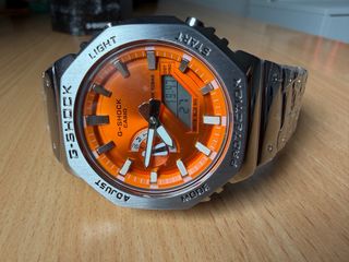 Reloj Casio G-Shock Naranja y Plateado