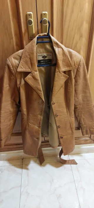 Gabardina de Piel Imperio Clandestino Marrón