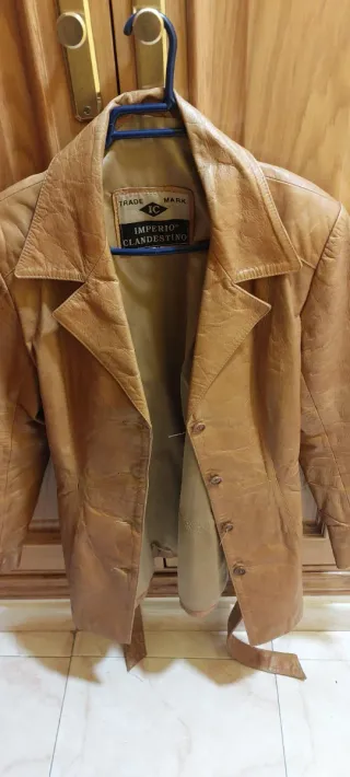 Gabardina de Piel Imperio Clandestino Marrón