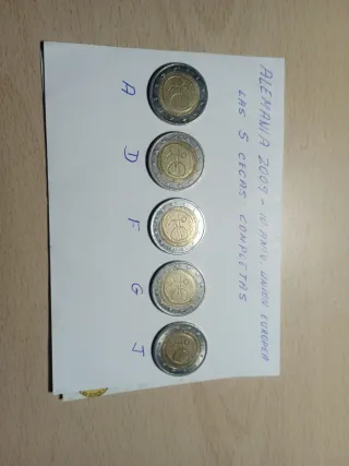 Monedas 2€ Alemania 2009 Colección Completa
