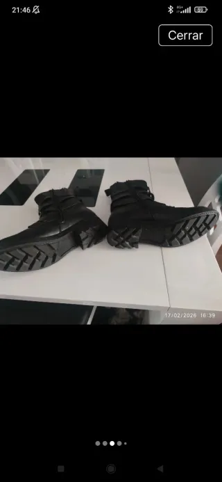 Botines de piel negros talla 38