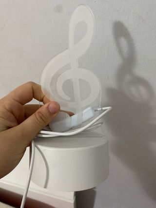 Lampada nota musicale trasparente