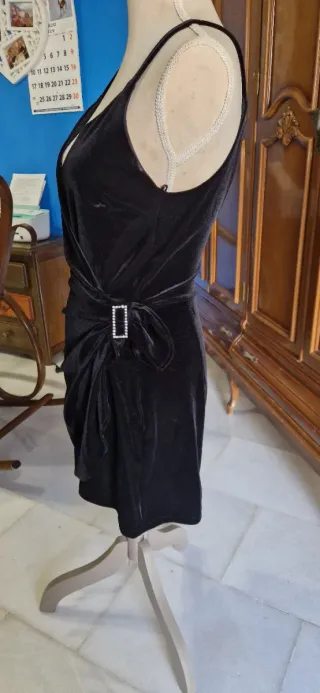 Vestido pantalón terciopelo negro