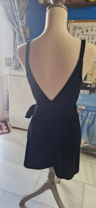 Vestido pantalón terciopelo negro