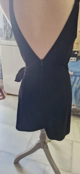 Vestido pantalón terciopelo negro