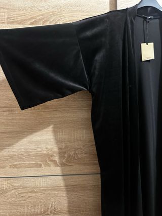 Kimono Terciopelo Negro Talla Única