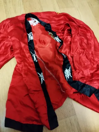 Kimono bambino drago rosso 1-2 anni Pura seta