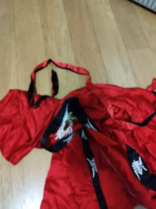 Kimono bambino drago rosso 1-2 anni Pura seta