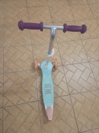 Trotinete 3 rodas azul e rosa