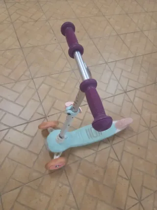 Trotinete 3 rodas azul e rosa