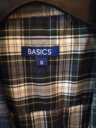 Camisa de cuadros Basics Talla G