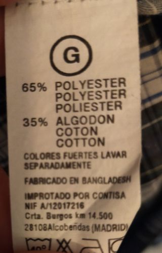 Camisa de cuadros Basics Talla G