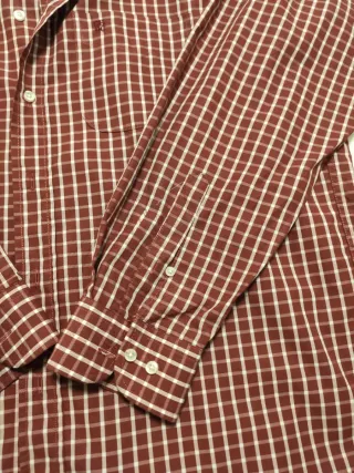 Camisa CH Hombre Cuadros Rojo y Blanco