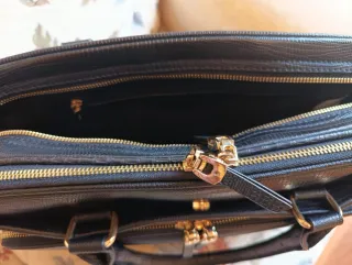 Bolso maletín negro efecto piel