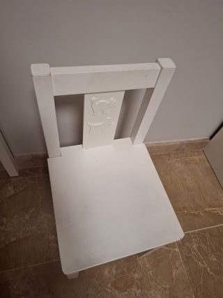 Mesa y Silla Infantil IKEA Kritter Blanca