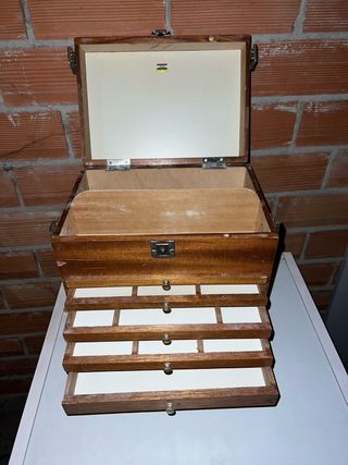 Joyero Vintage Madera Múltiples Cajones