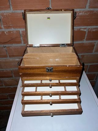 Joyero Vintage Madera Múltiples Cajones