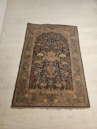 Tappeto persiano beige e marrone in lana