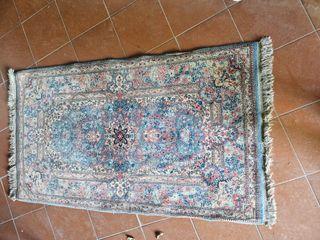 Tappeto persiano beige e marrone in lana