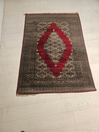 Tappeto persiano beige e marrone in lana