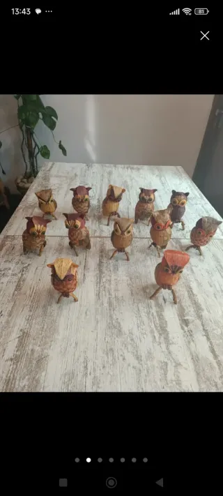 Búhos dé Bambú diferentes modelos 12ud Decoración