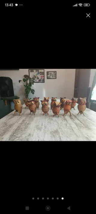 Búhos dé Bambú diferentes modelos 12ud Decoración