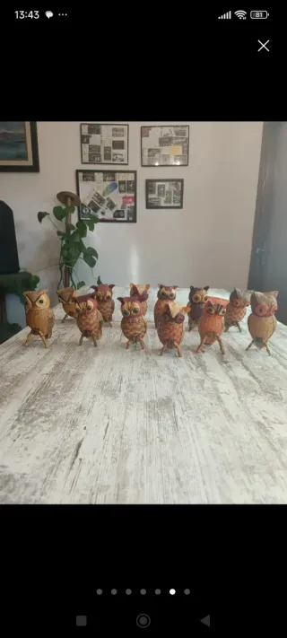 Búhos dé Bambú diferentes modelos 12ud Decoración