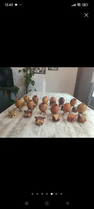 Búhos dé Bambú diferentes modelos 12ud Decoración