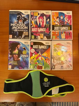 Lotto 6 Giochi Nintendo Wii: Just Dance, Zumba