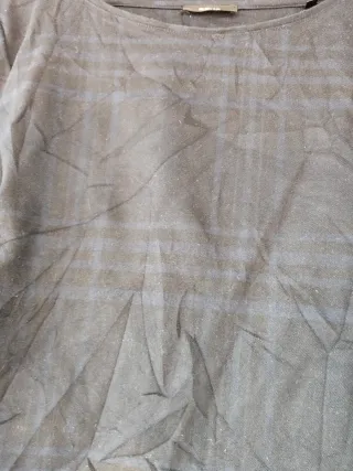 Blusa OPUS cuadros azul y negro