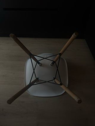 Pack 2 Sillas Comedor Plástico y Madera