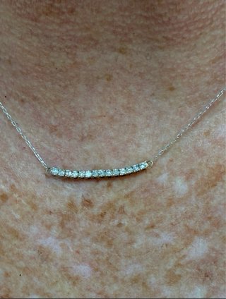 Collar Oro 18k 14 Diamantes Naturales