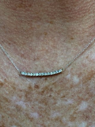 Collar Oro 18k 14 Diamantes Naturales