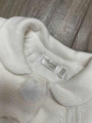 Abrigo Mayoral blanco 1-2 meses