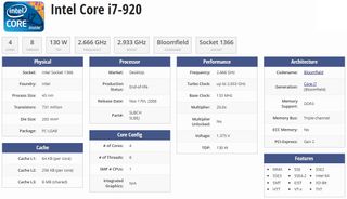 Intel Core i7-920 2.66 ghz / 2.93 boost (4Core/8T)