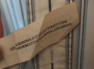 Camisa de rayas azul y blanca talla L