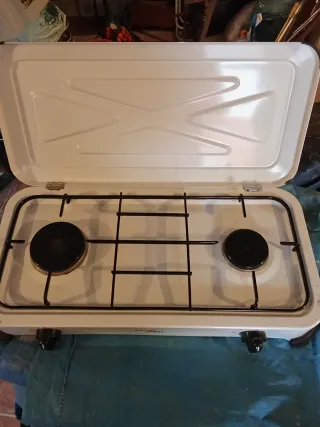 Cocina de gas para camping, 2 fuegos