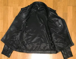 Chaqueta Cuero Negro Talla L Perfecto H&M