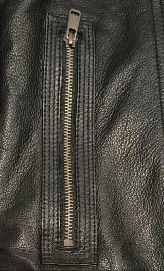 Chaqueta Cuero Negro Talla L Perfecto H&M