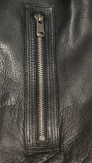 Chaqueta Cuero Negro Talla L Perfecto H&M