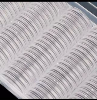 Caja 100 Cápsulas Monedas Euro Estuche Protector