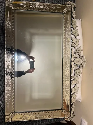 Specchio Veneziano Classico Intagliato Dimensioni: 105x75