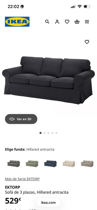 Divano 3 posti + Pouf poggiapiedi IKEA