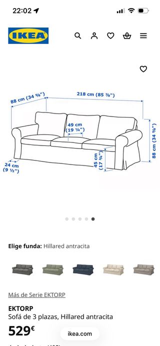 Divano 3 posti + Pouf poggiapiedi IKEA