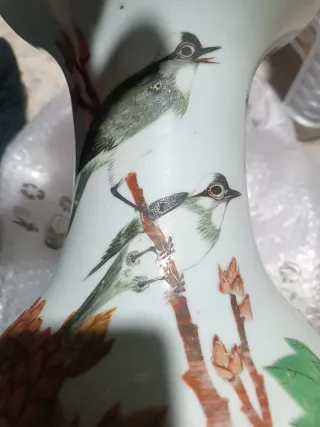 Porcelana China Jarrón Pájaros