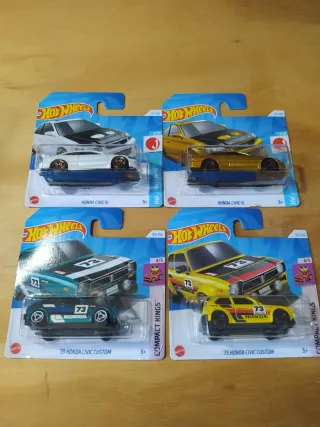 Hot Wheels Honda Civic Si y Civic Custom