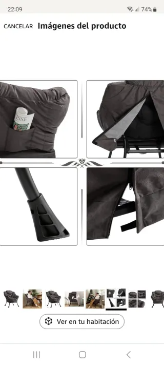 Sillón Relax Lectura HOLLYHOM Gris